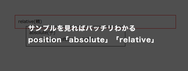 position「absolute」「relative」